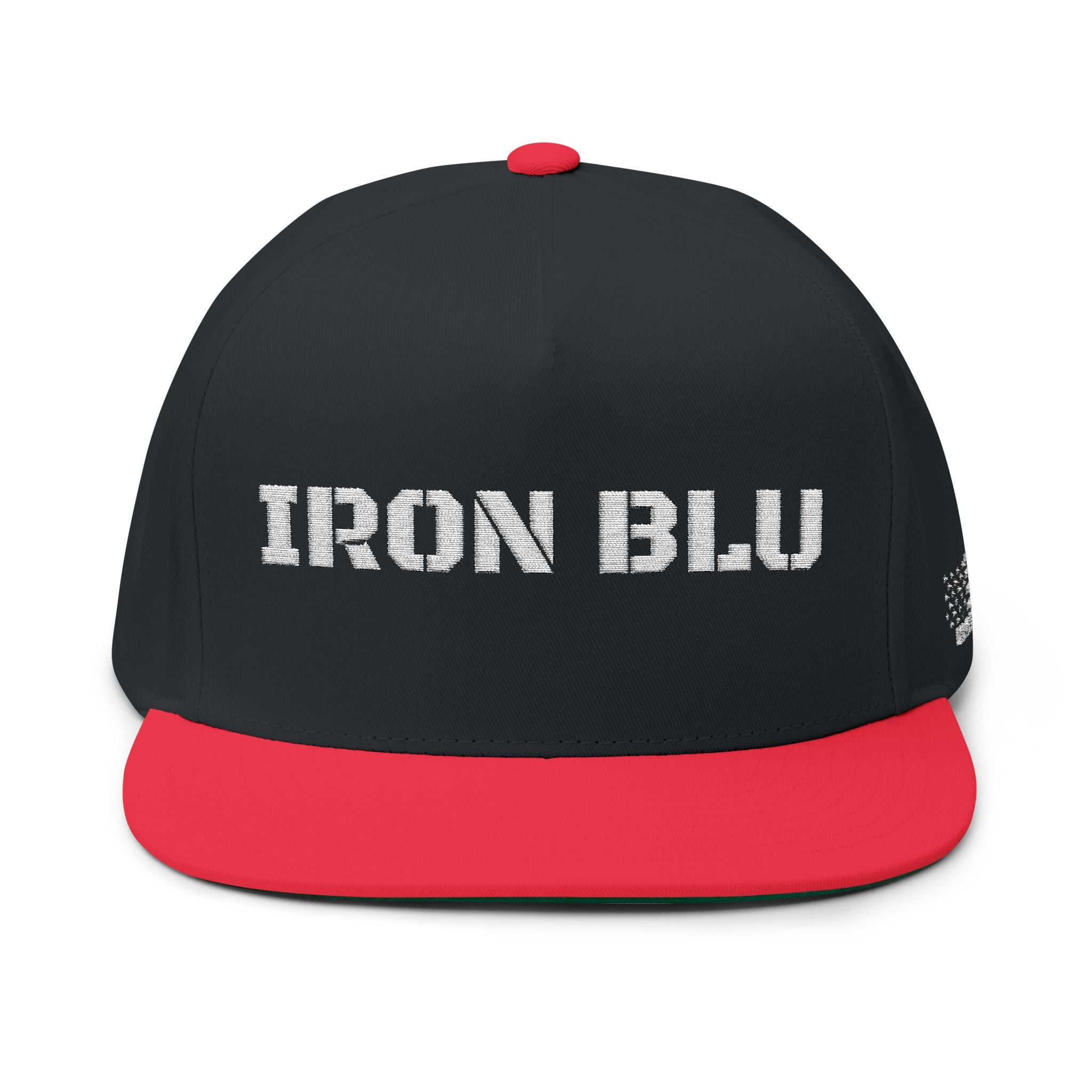 Iron Blu Embroidered Flat Bill Cap — Classic Streetwear Snapback