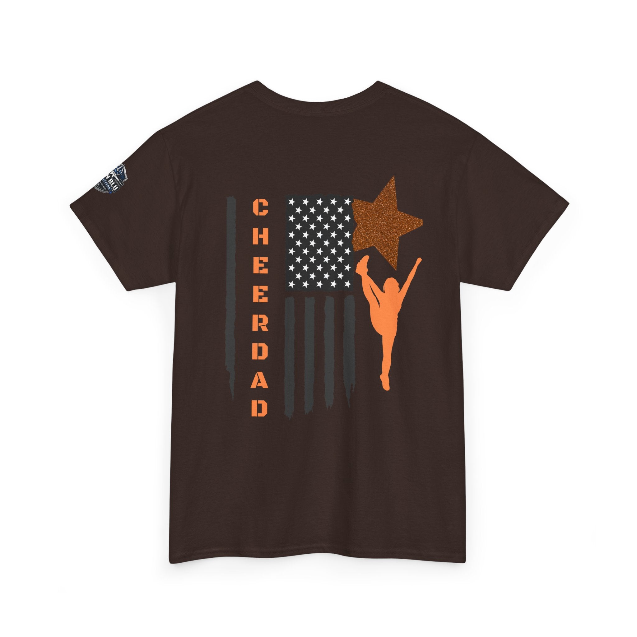 Cheer Dad T-Shirt — American Flag Cheerleader Dad Tee