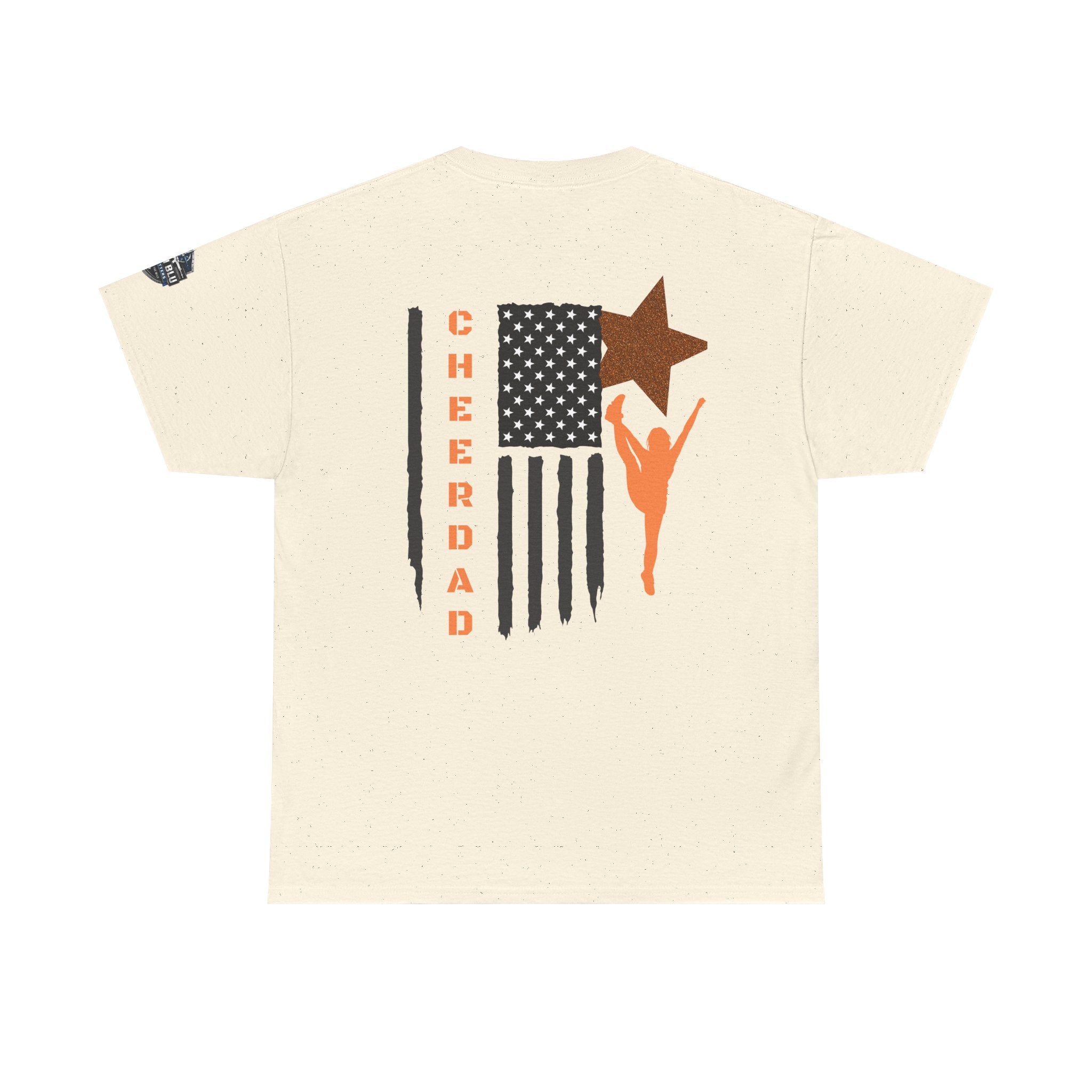 Cheer Dad T-Shirt — American Flag Cheerleader Dad Tee