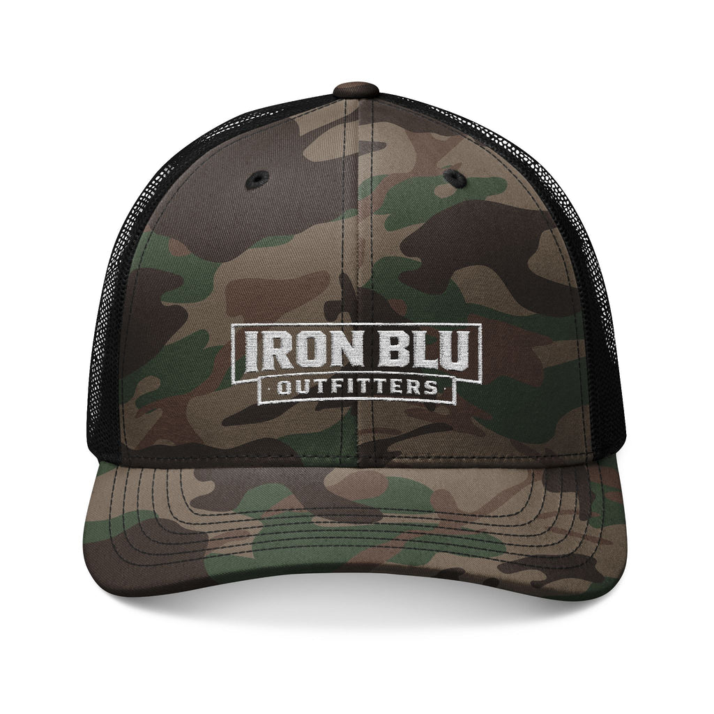 Camo Trucker Hat — Embroidered Military-Style Mesh Cap