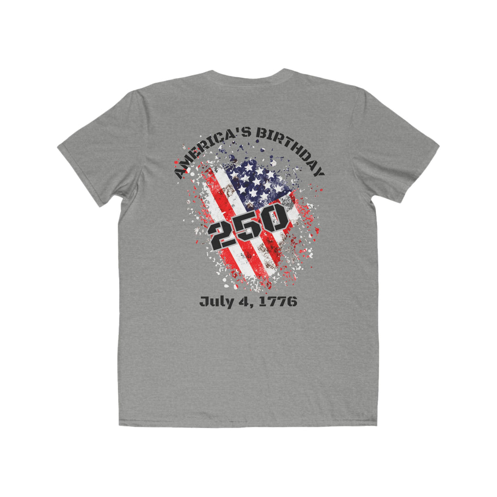 Fourth of July 250th Anniversary Tee - "America's Birthday" Patriotic Men's T-Shirt