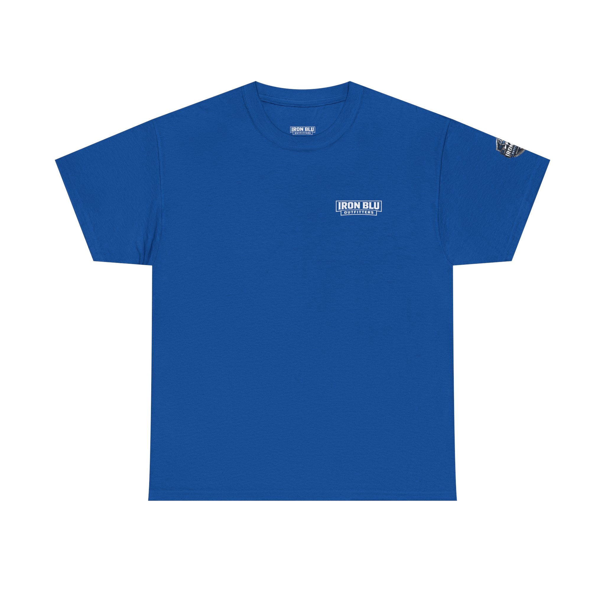 Iron Blu Outfitters T‑Shirt — 'Built for the Wild' Outdoor Logo Tee