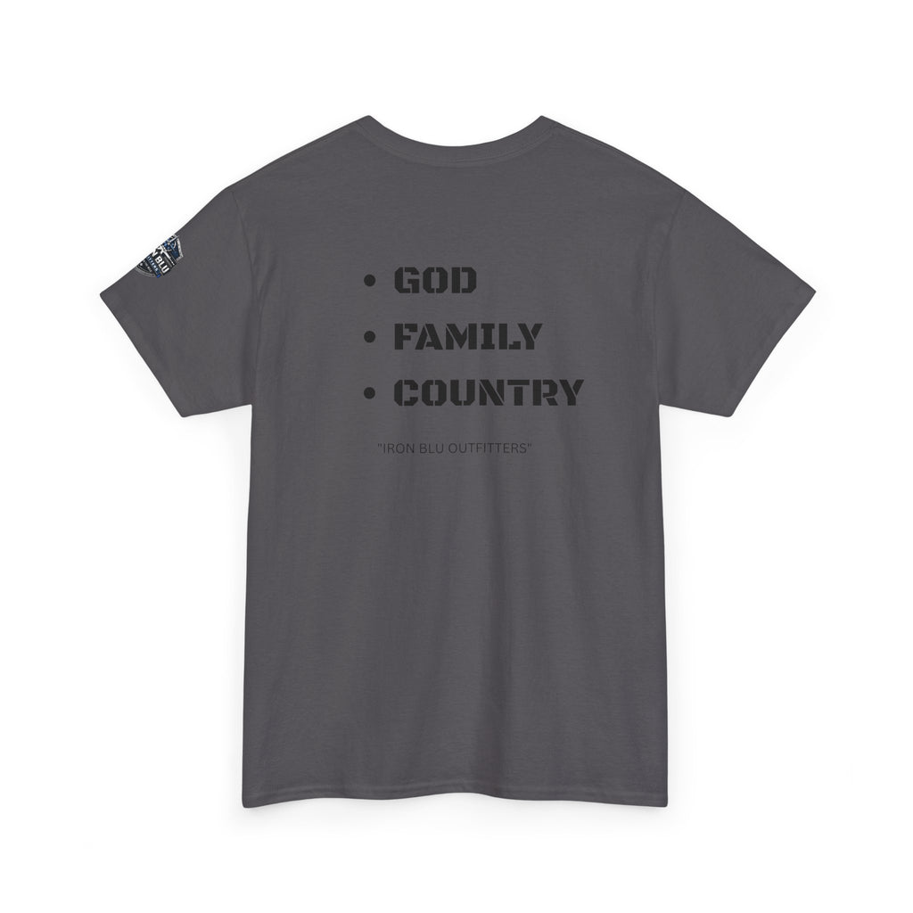 God Family Country Tee — Patriotic Faith-Based Cotton T-Shirt