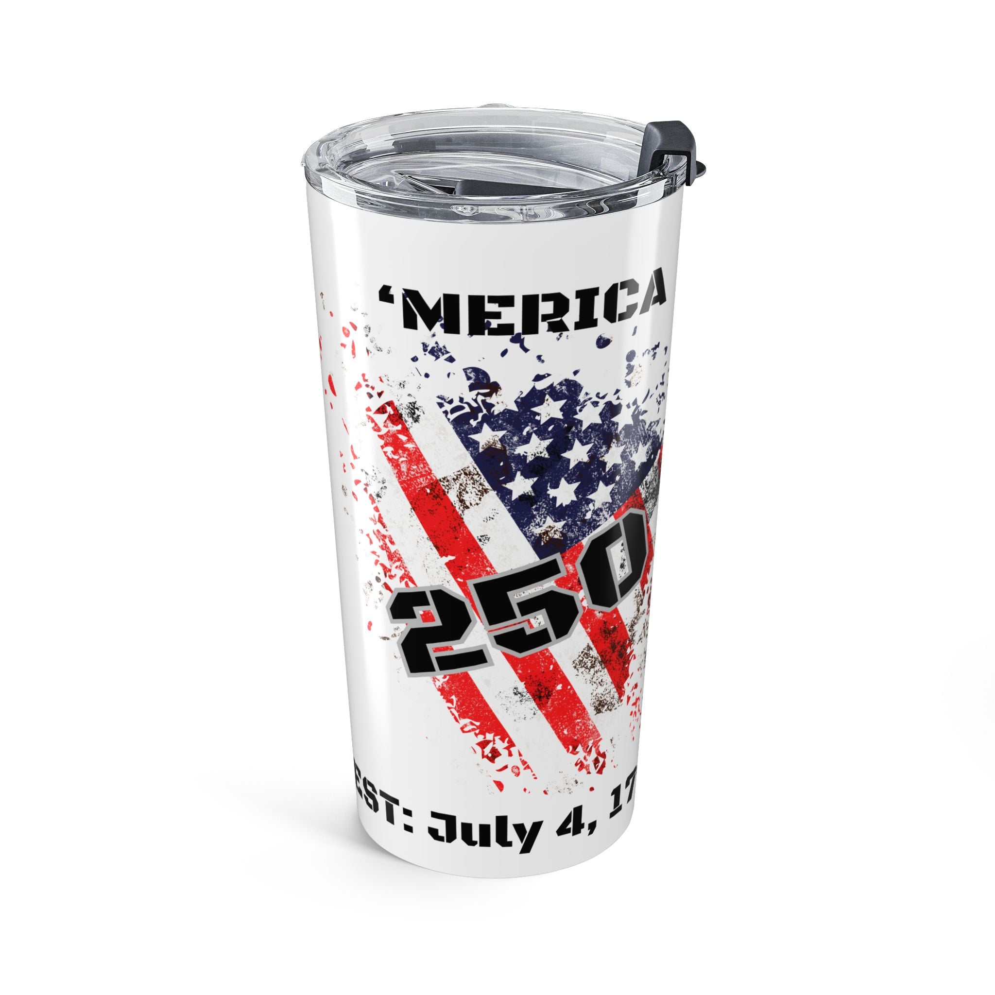 20oz Tumbler — Patriotic 'Ironclad Outdoors' American Flag Design