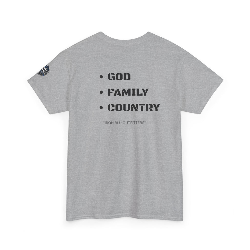 God Family Country Tee — Patriotic Faith-Based Cotton T-Shirt