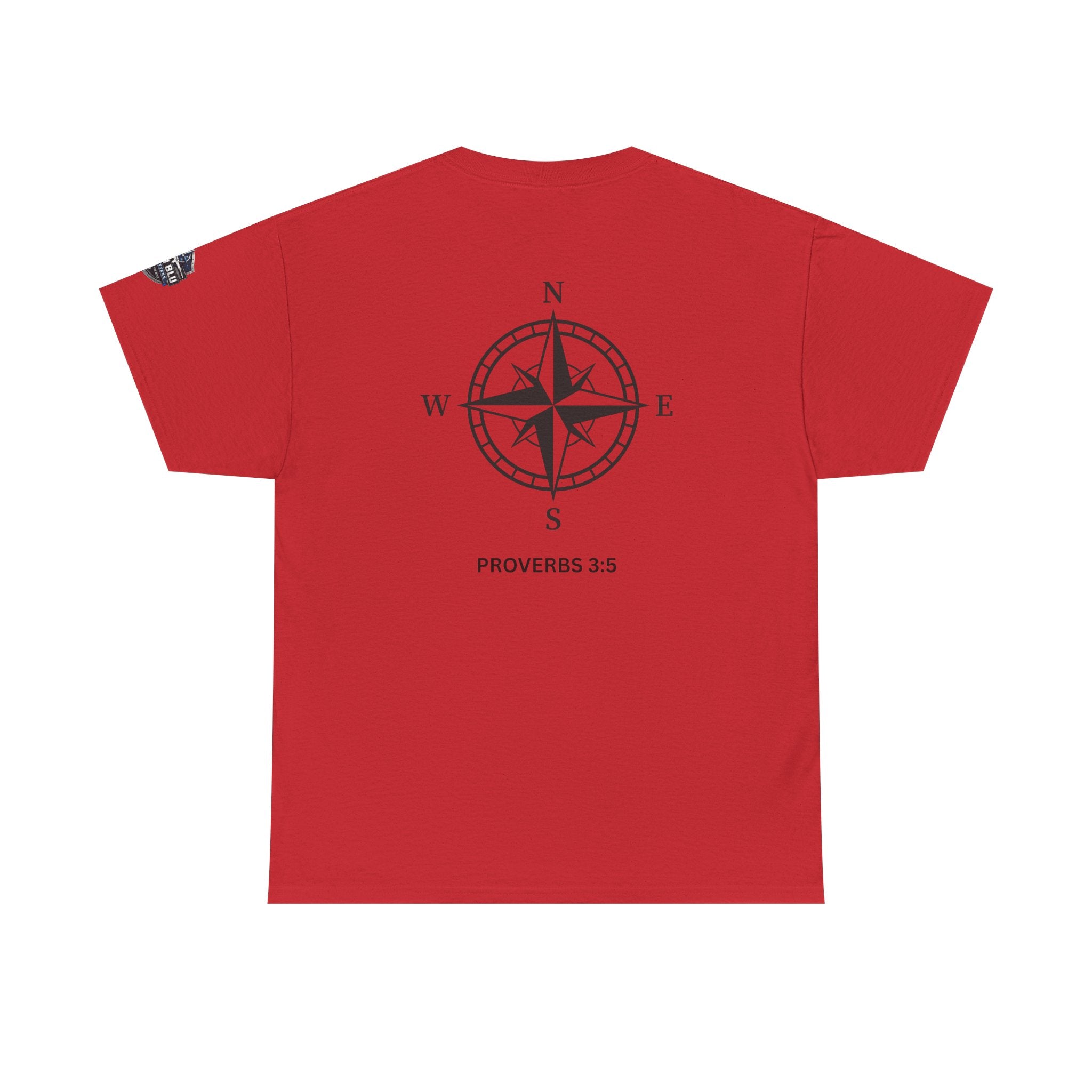Compass Graphic T-Shirt — 'Proverbs 3:5' Faith-Inspired Casual Tee