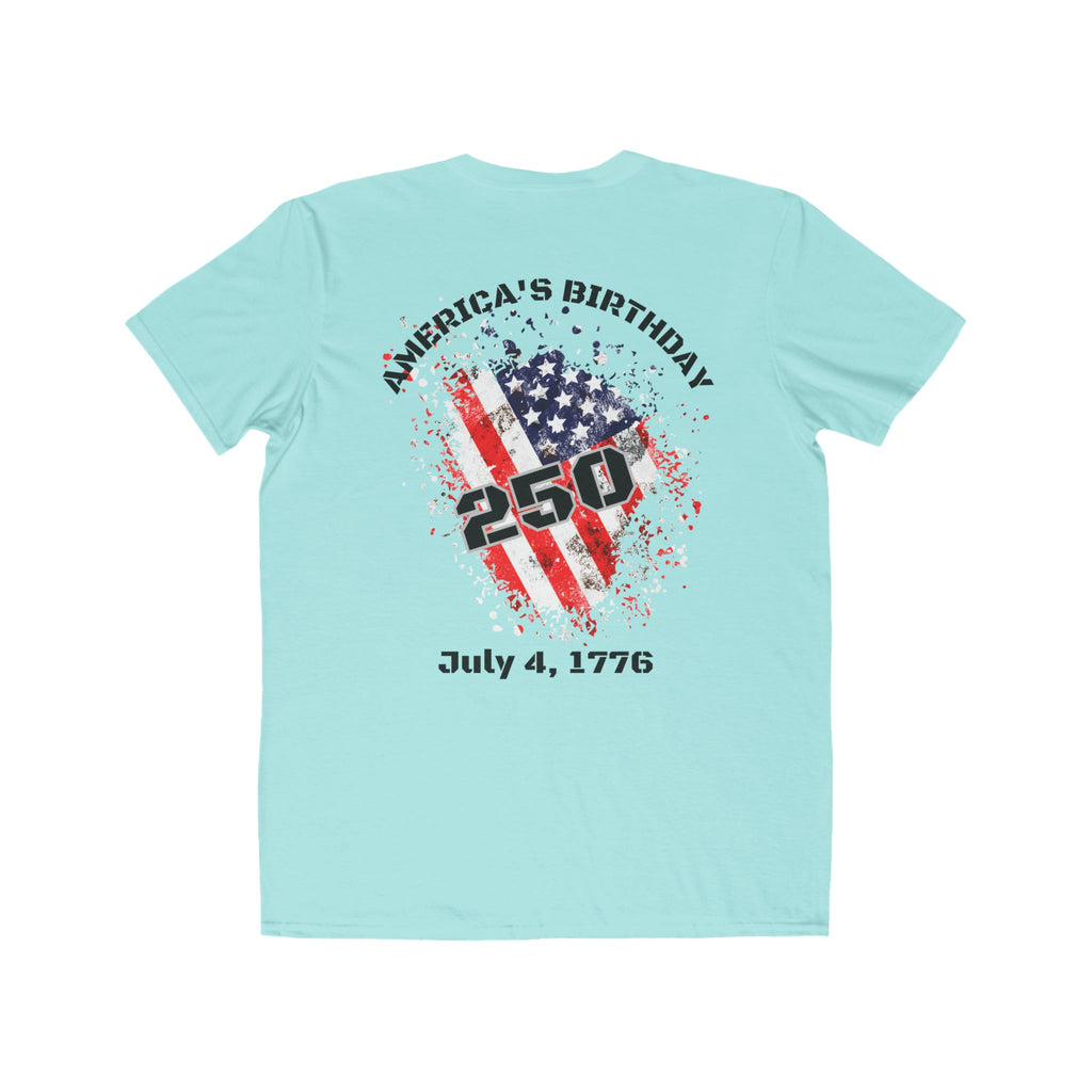 Fourth of July 250th Anniversary Tee - "America's Birthday" Patriotic Men's T-Shirt
