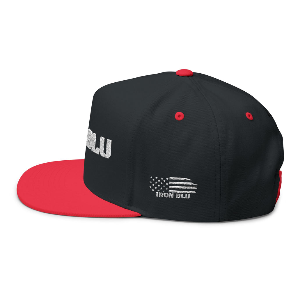 Iron Blu Embroidered Flat Bill Cap — Classic Streetwear Snapback