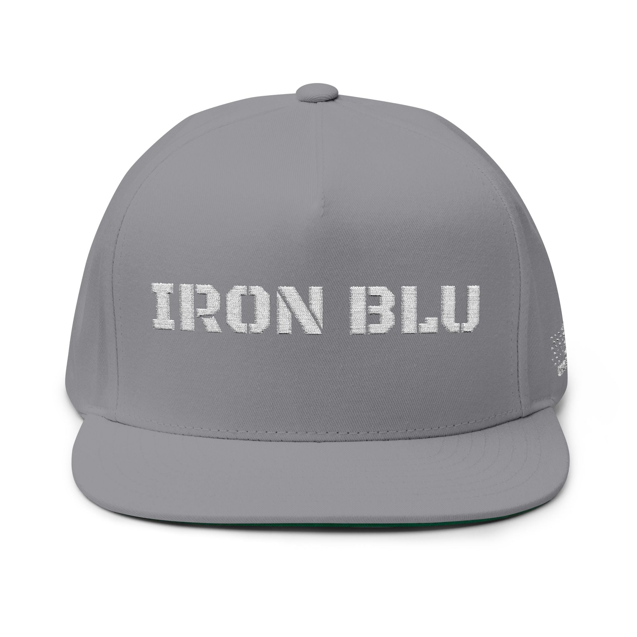 Iron Blu Embroidered Flat Bill Cap — Classic Streetwear Snapback