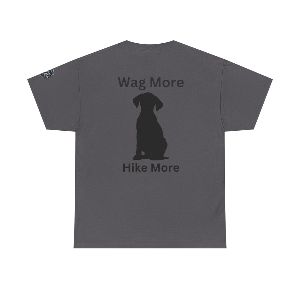 Dog Lover Tee — "Wag More" Black Cotton T‑Shirt