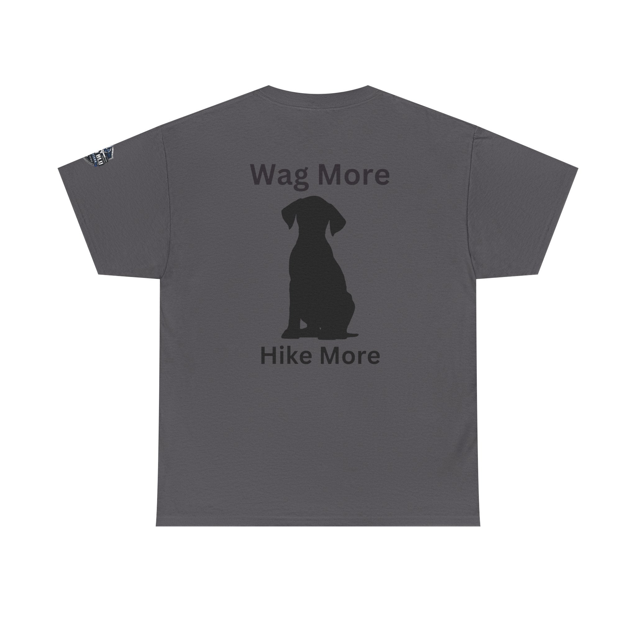 Dog Lover Tee — "Wag More" Black Cotton T‑Shirt