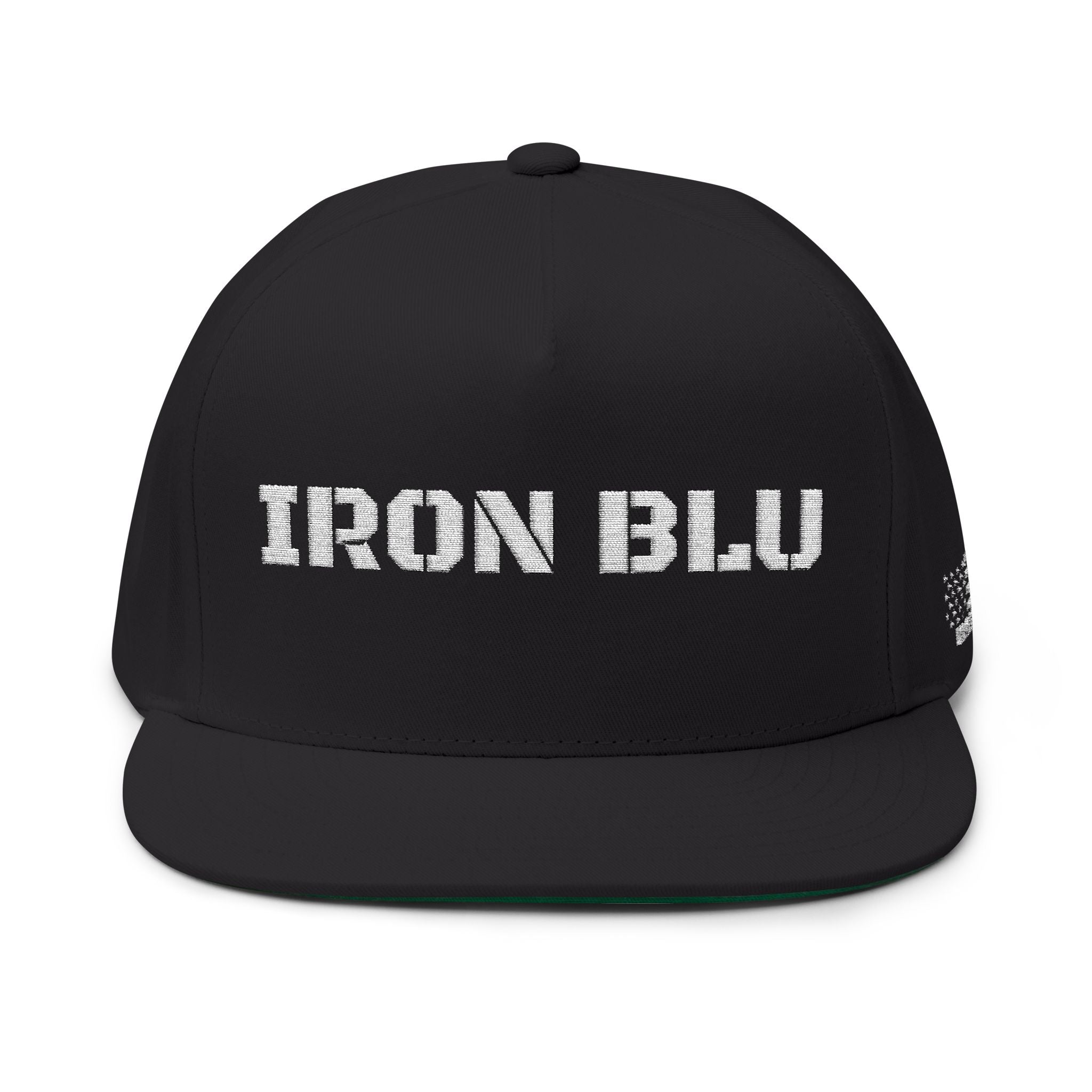 Iron Blu Embroidered Flat Bill Cap — Classic Streetwear Snapback