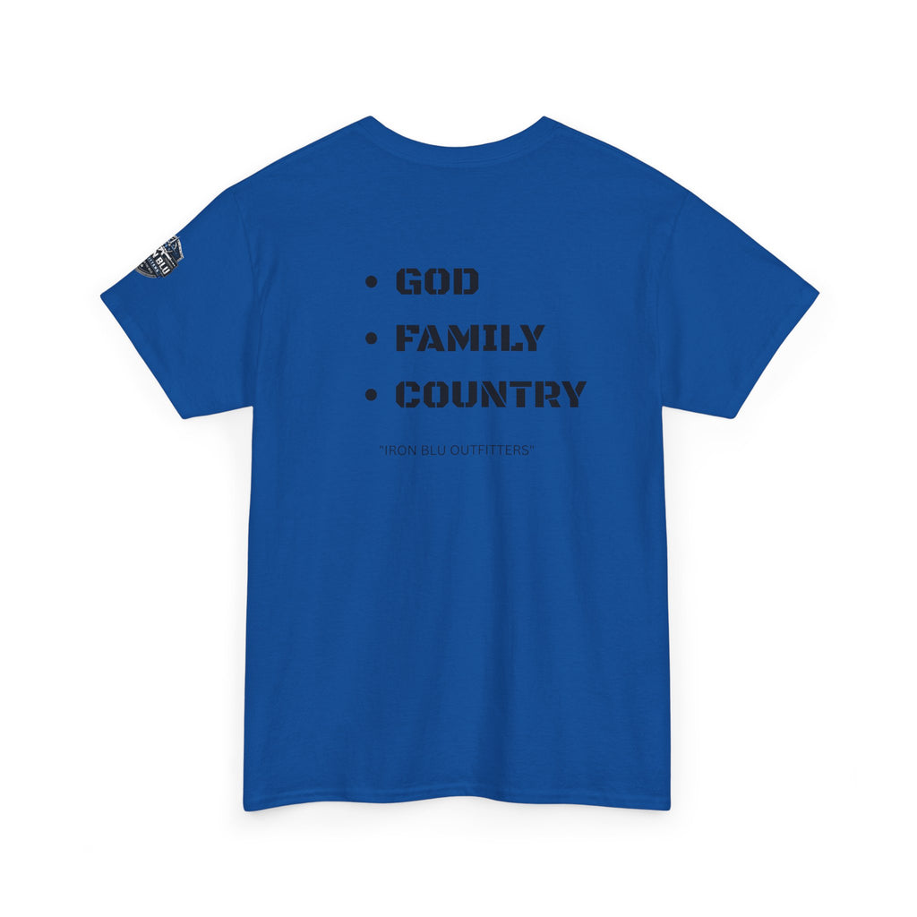 God Family Country Tee — Patriotic Faith-Based Cotton T-Shirt