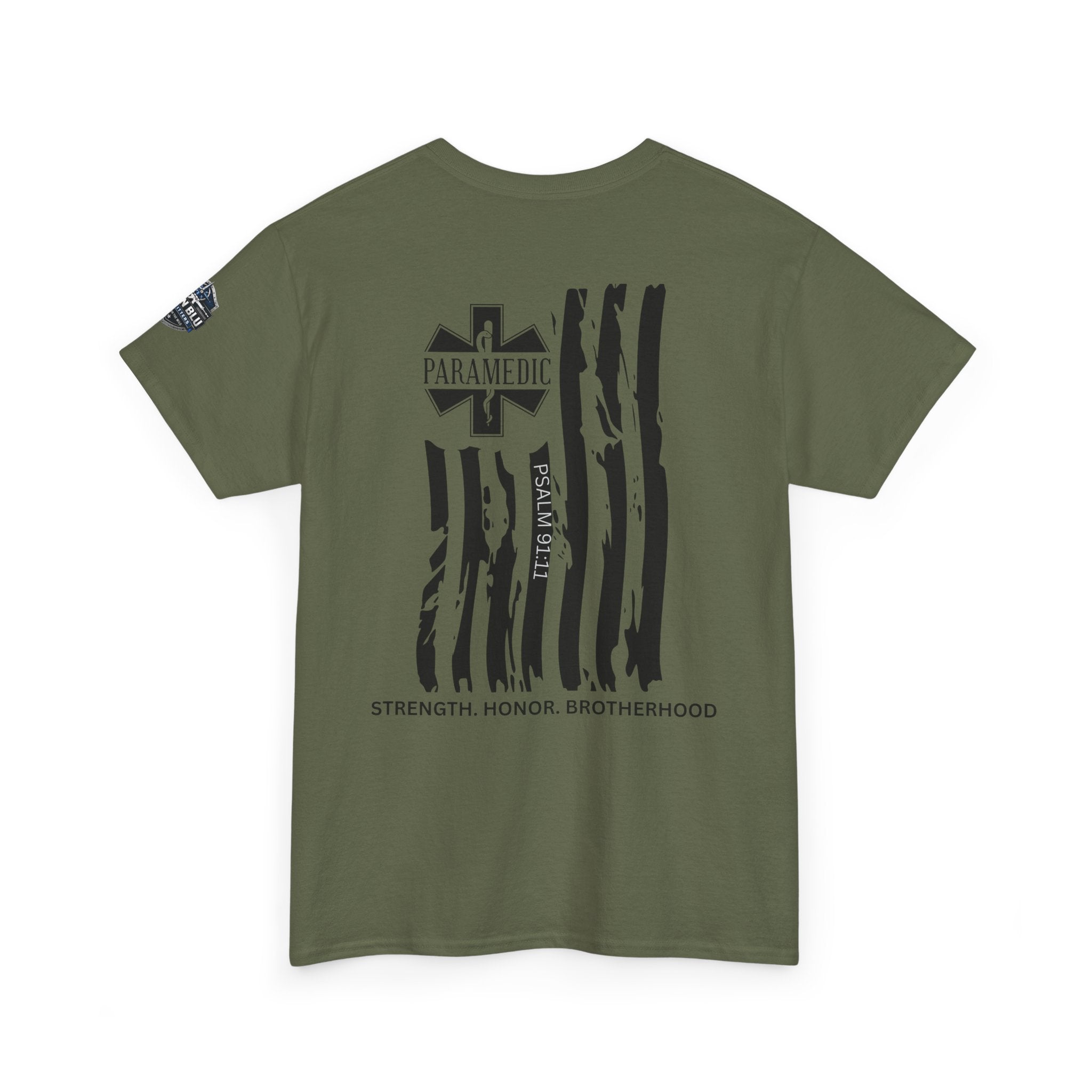Paramedic Flag T-Shirt — Strength Honor Brotherhood Tee