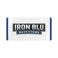 Iron Blu Outfitters Logo License Plate — Branded Decorative Front Plate