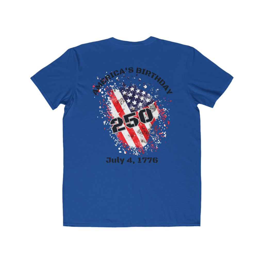 Fourth of July 250th Anniversary Tee - "America's Birthday" Patriotic Men's T-Shirt