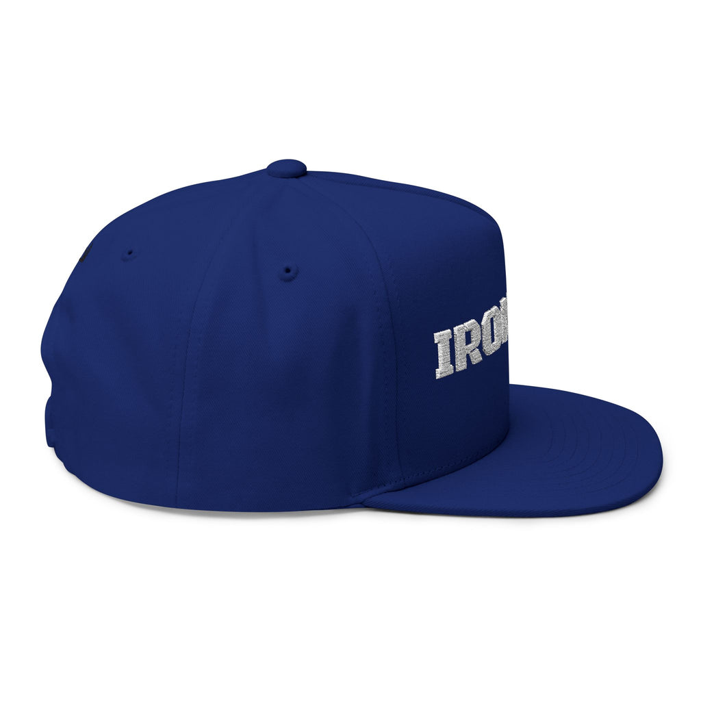 Iron Blu Embroidered Flat Bill Cap — Classic Streetwear Snapback