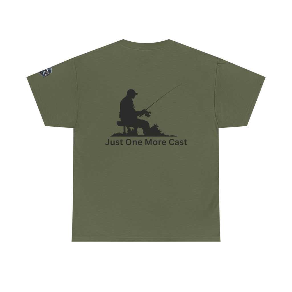 Fishing T-Shirt — "Just One More Cast" Silhouette Tee
