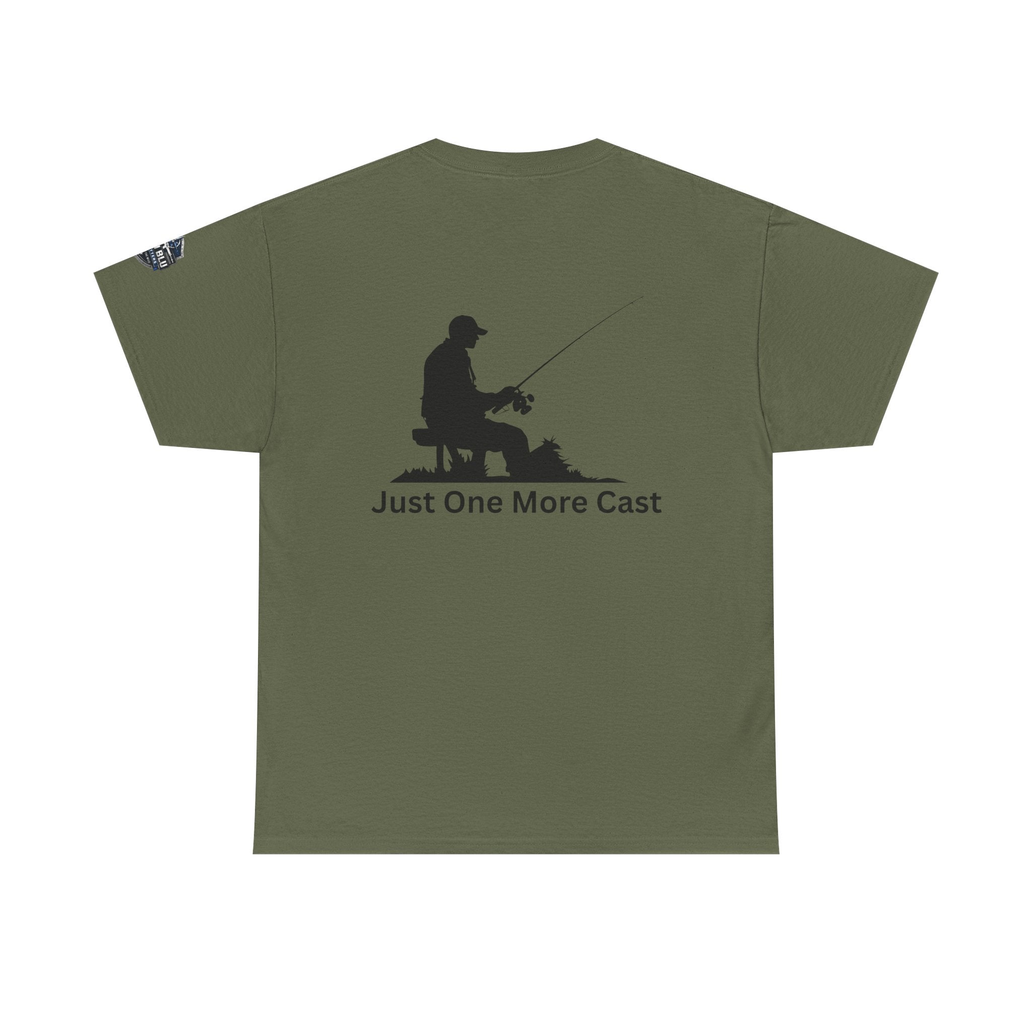 Fishing T-Shirt — "Just One More Cast" Silhouette Tee