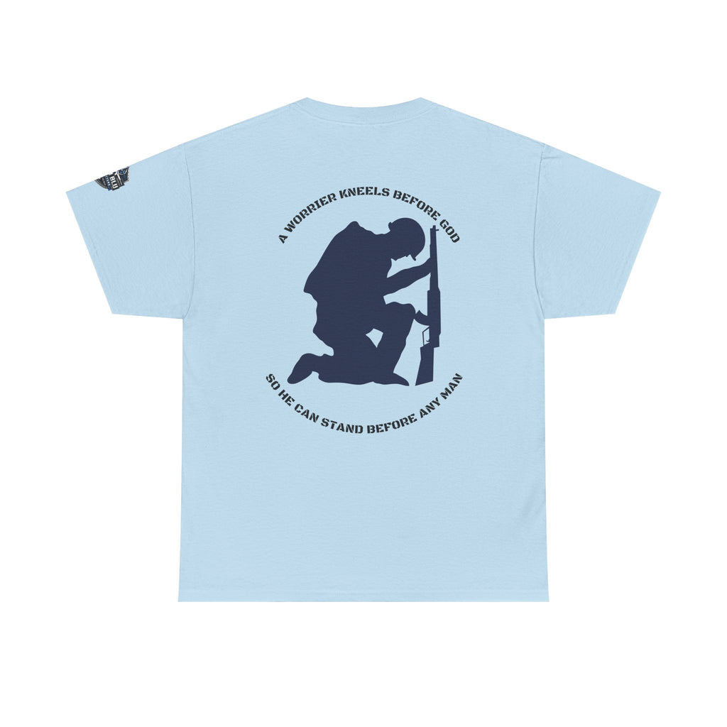 Kneel Before God T-Shirt — Faith-Based Military Tribute Tee