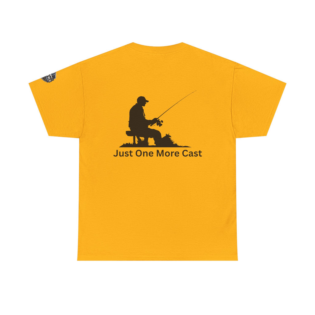 Fishing T-Shirt — "Just One More Cast" Silhouette Tee