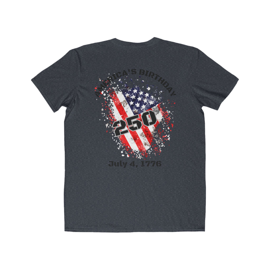 Fourth of July 250th Anniversary Tee - "America's Birthday" Patriotic Men's T-Shirt