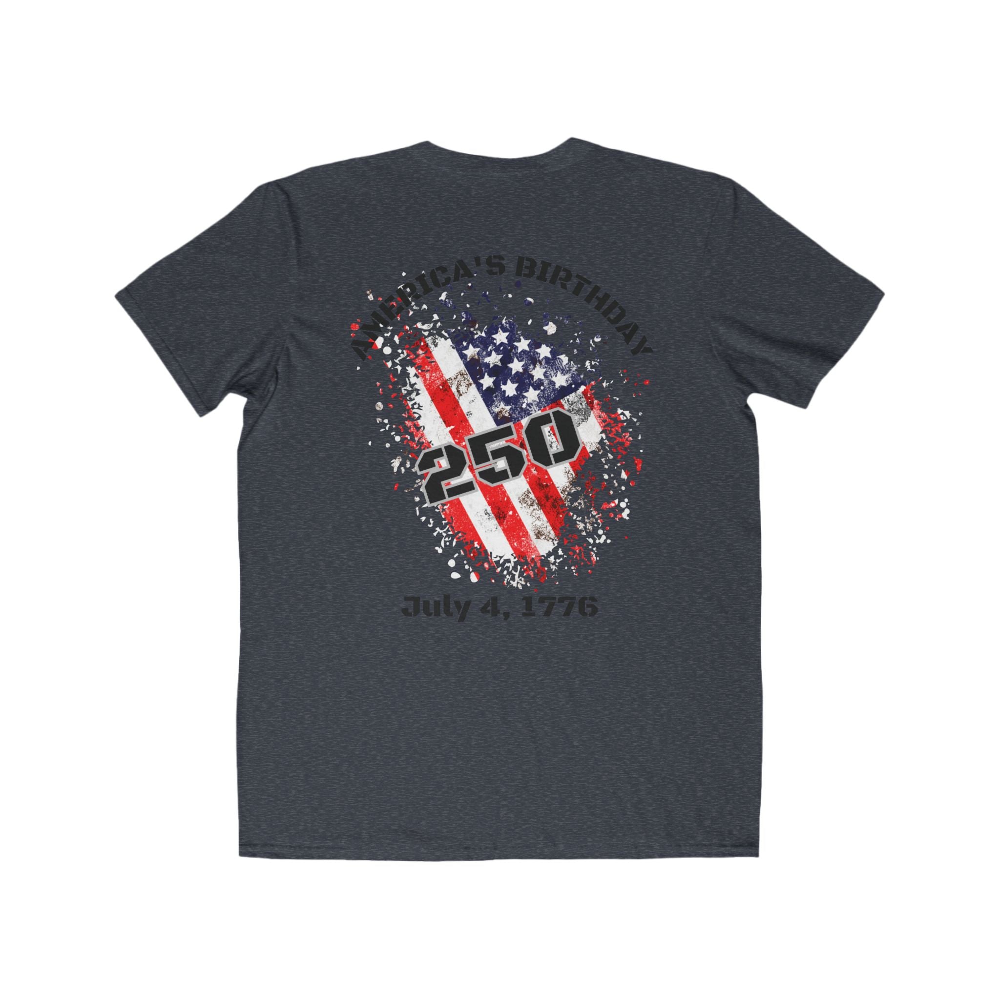 Fourth of July 250th Anniversary Tee - "America's Birthday" Patriotic Men's T-Shirt