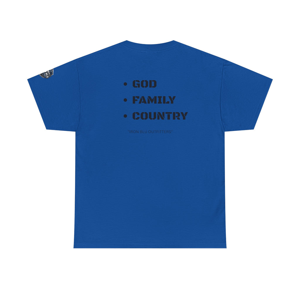 God Family Country Tee — Patriotic Faith-Based Cotton T-Shirt