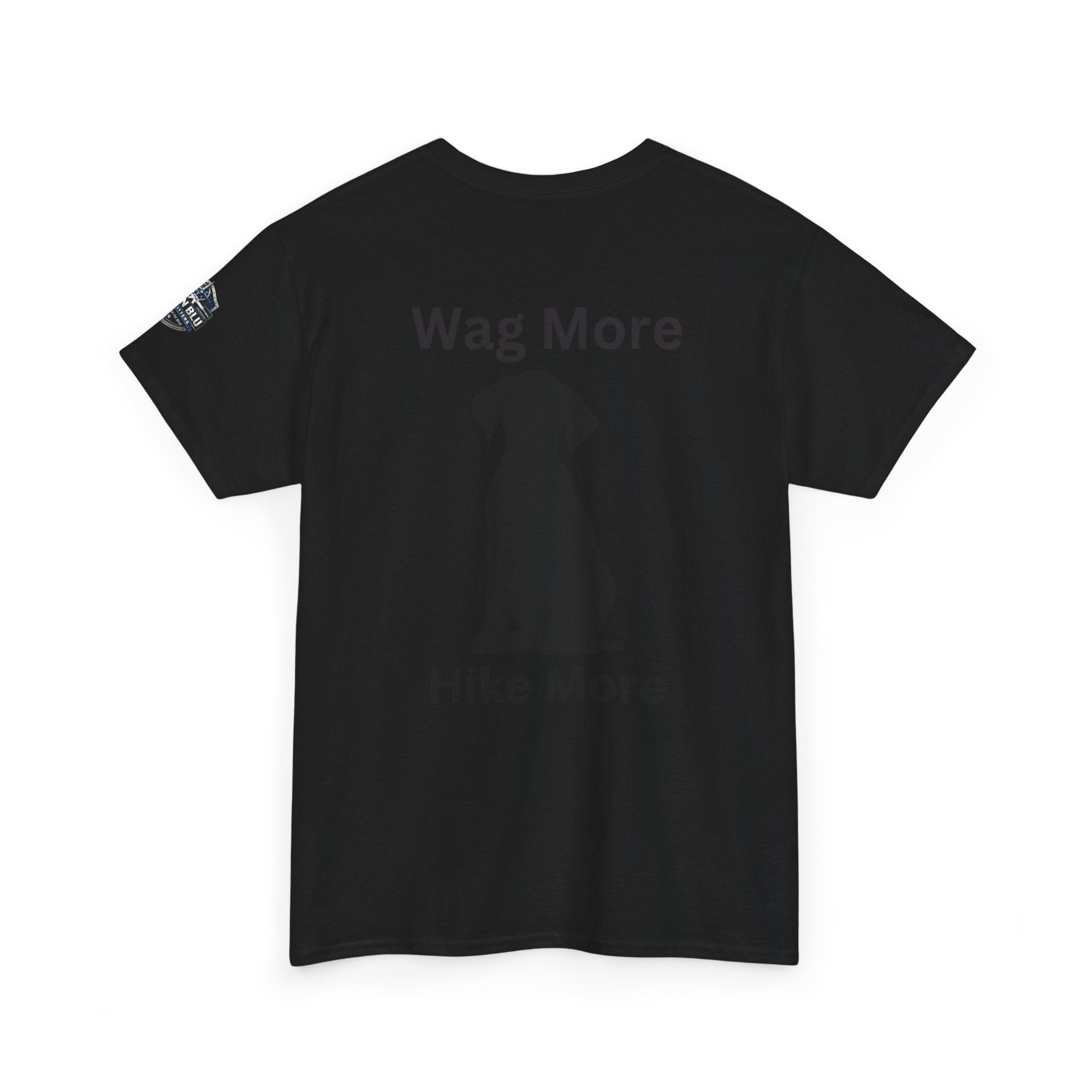 Dog Lover Tee — "Wag More" Black Cotton T‑Shirt