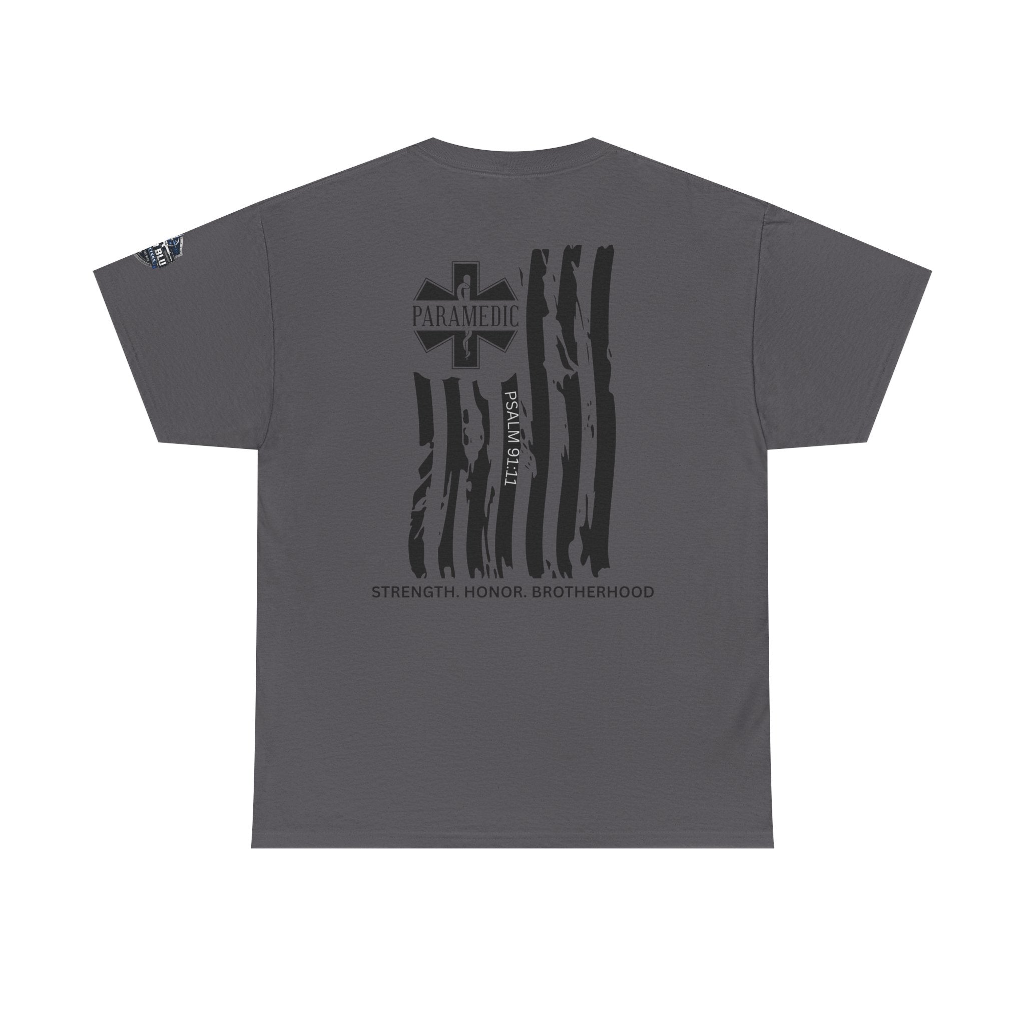 Paramedic Flag T-Shirt — Strength Honor Brotherhood Tee
