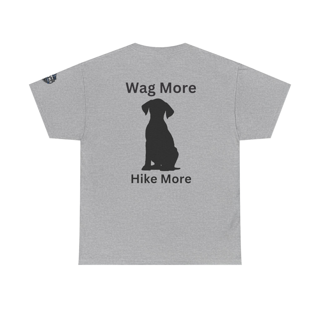 Dog Lover Tee — "Wag More" Black Cotton T‑Shirt