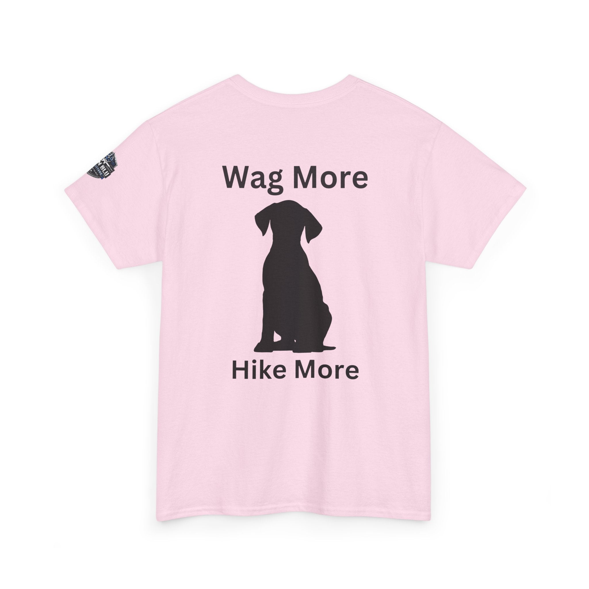 Dog Lover Tee — "Wag More" Black Cotton T‑Shirt