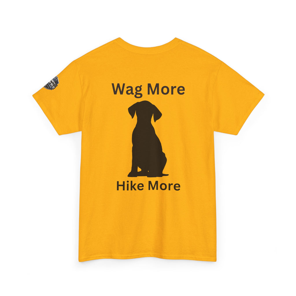 Dog Lover Tee — "Wag More" Black Cotton T‑Shirt