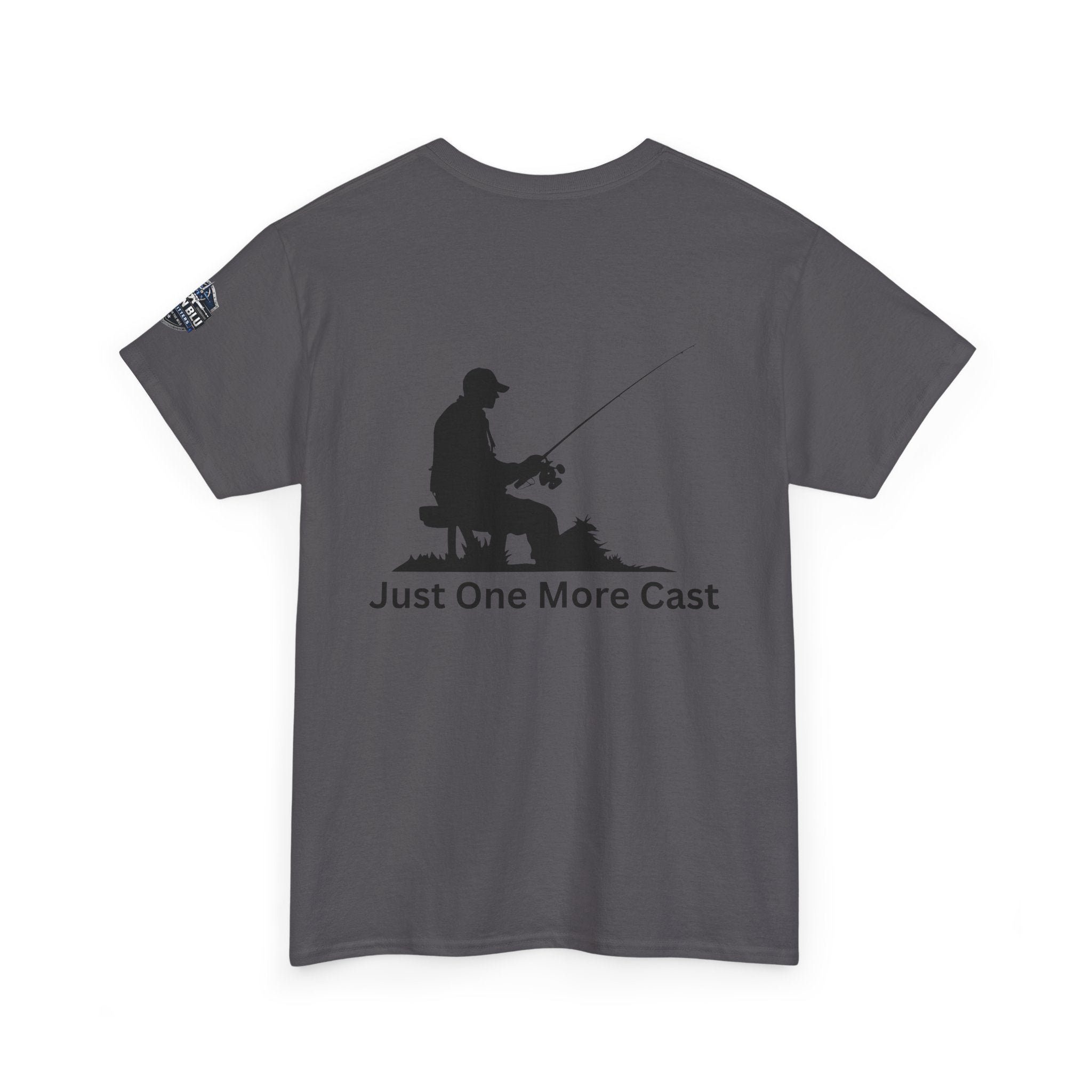 Fishing T-Shirt — "Just One More Cast" Silhouette Tee