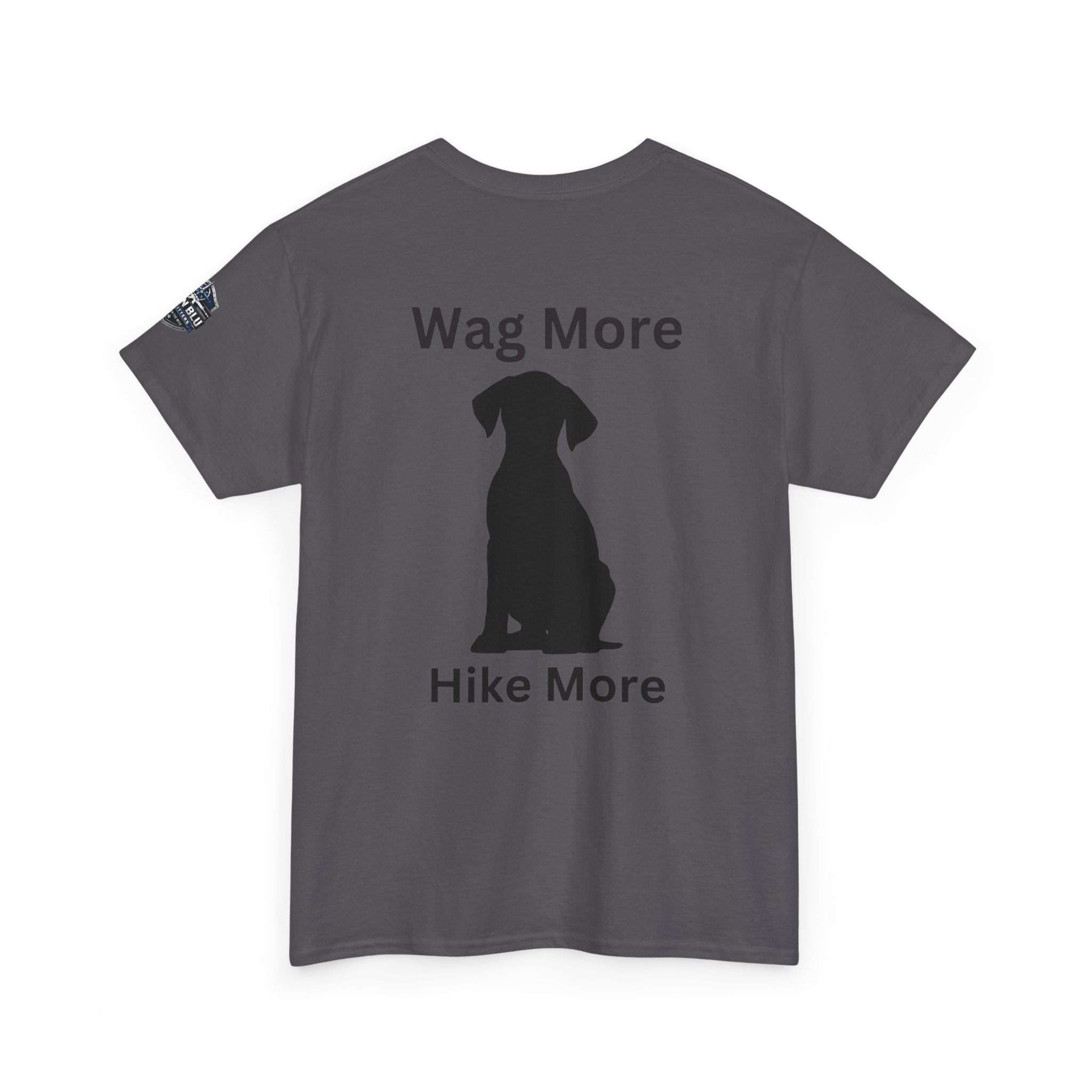 Dog Lover Tee — "Wag More" Black Cotton T‑Shirt