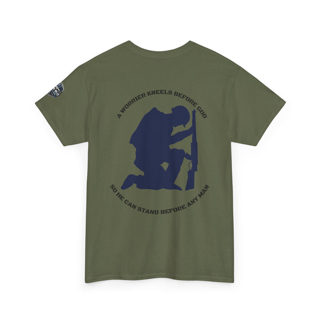 Kneel Before God T-Shirt — Faith-Based Military Tribute Tee