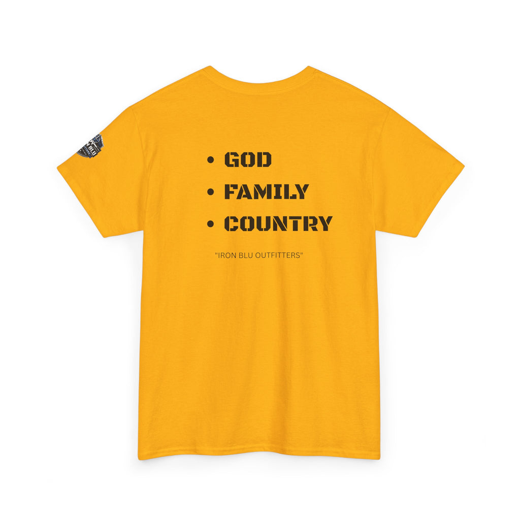 God Family Country Tee — Patriotic Faith-Based Cotton T-Shirt