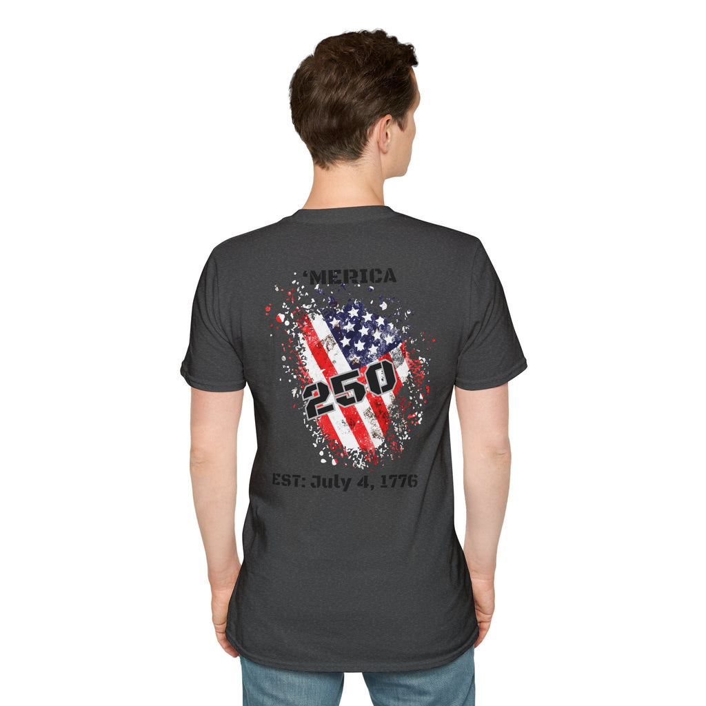 T-Shirt — 'Merica 250 Flag Graphic | EST. July 4, 1776 — Patriotic 4th of July Tee