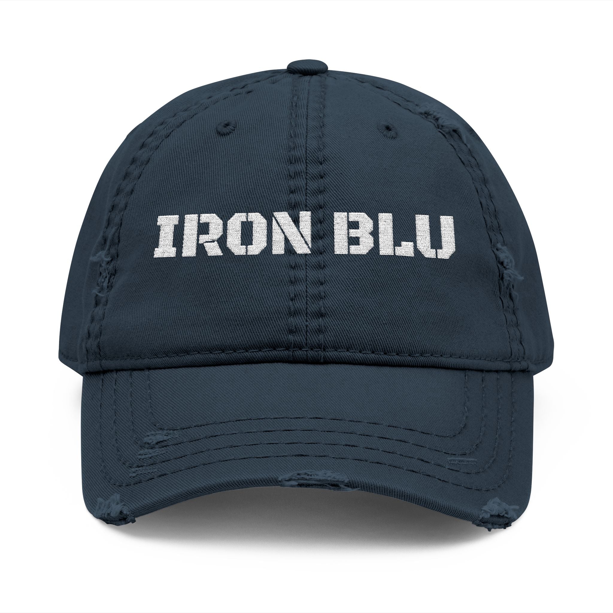 Distressed Embroidered Dad Hat — IRON BLU 'Merica Est. 1776 Vintage Baseball Cap