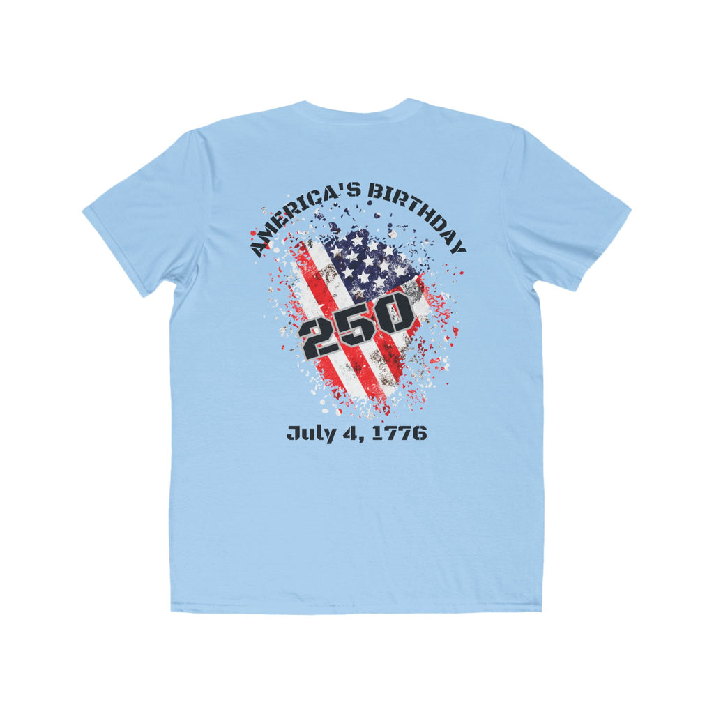 Fourth of July 250th Anniversary Tee - "America's Birthday" Patriotic Men's T-Shirt