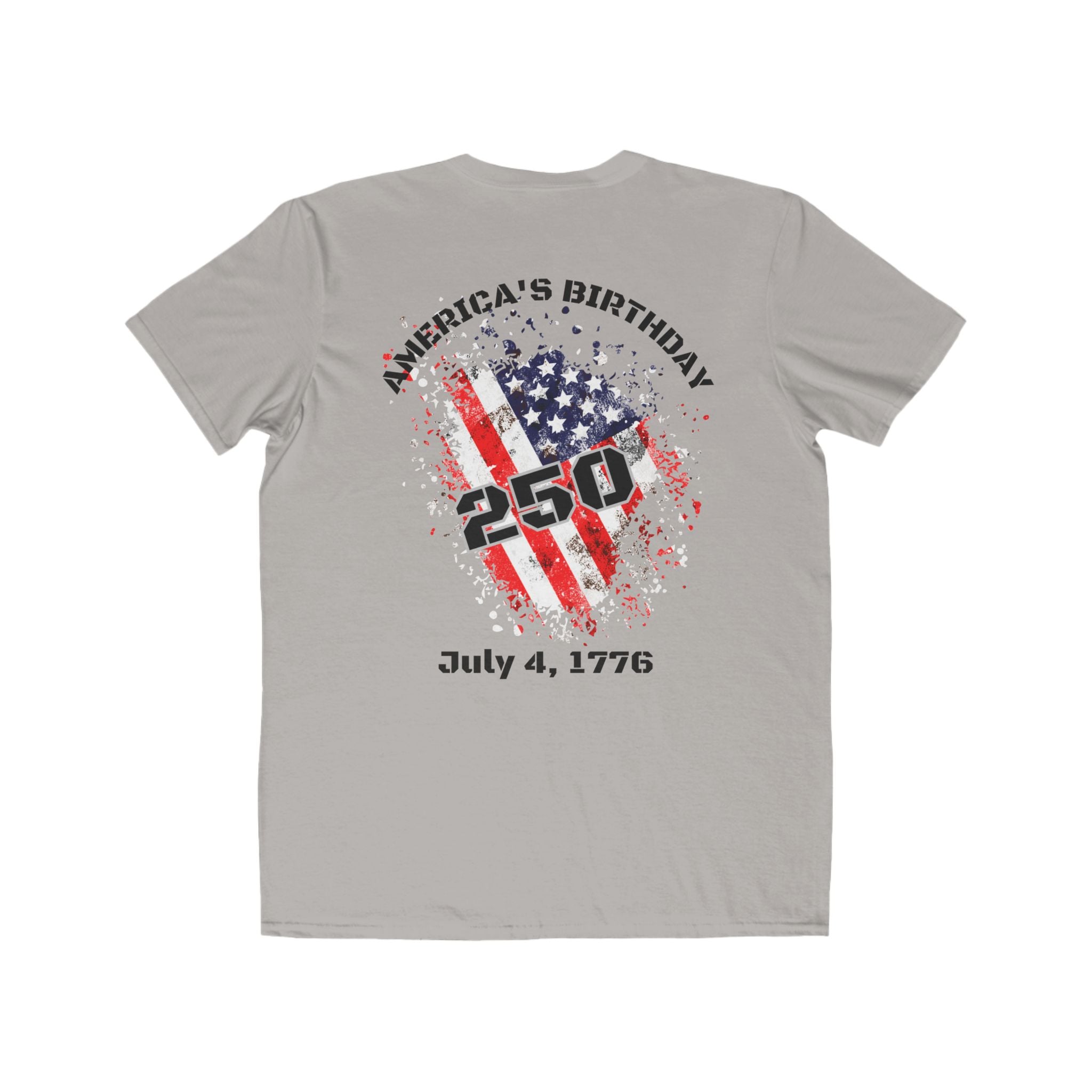 Fourth of July 250th Anniversary Tee - "America's Birthday" Patriotic Men's T-Shirt