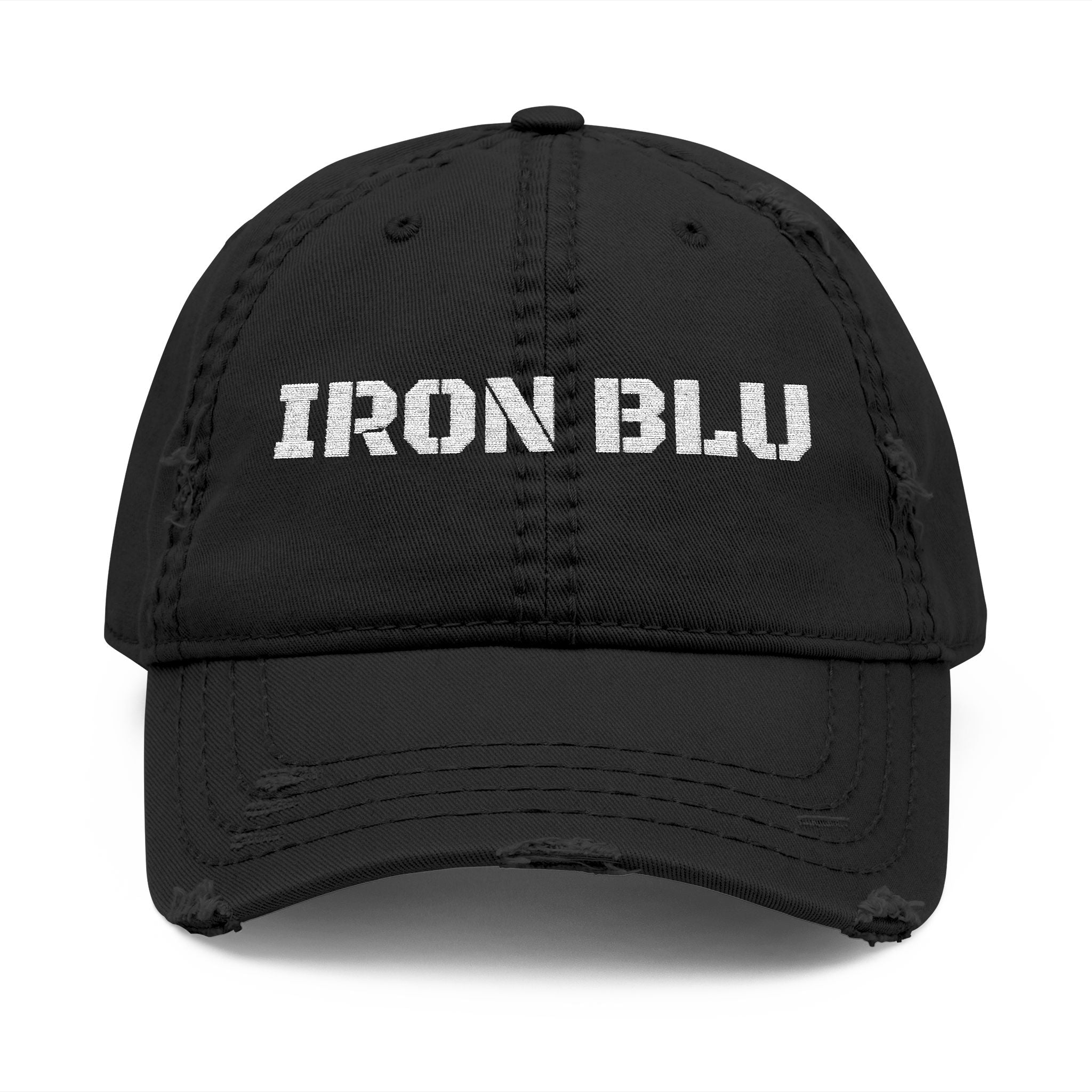 Distressed Embroidered Dad Hat — IRON BLU 'Merica Est. 1776 Vintage Baseball Cap