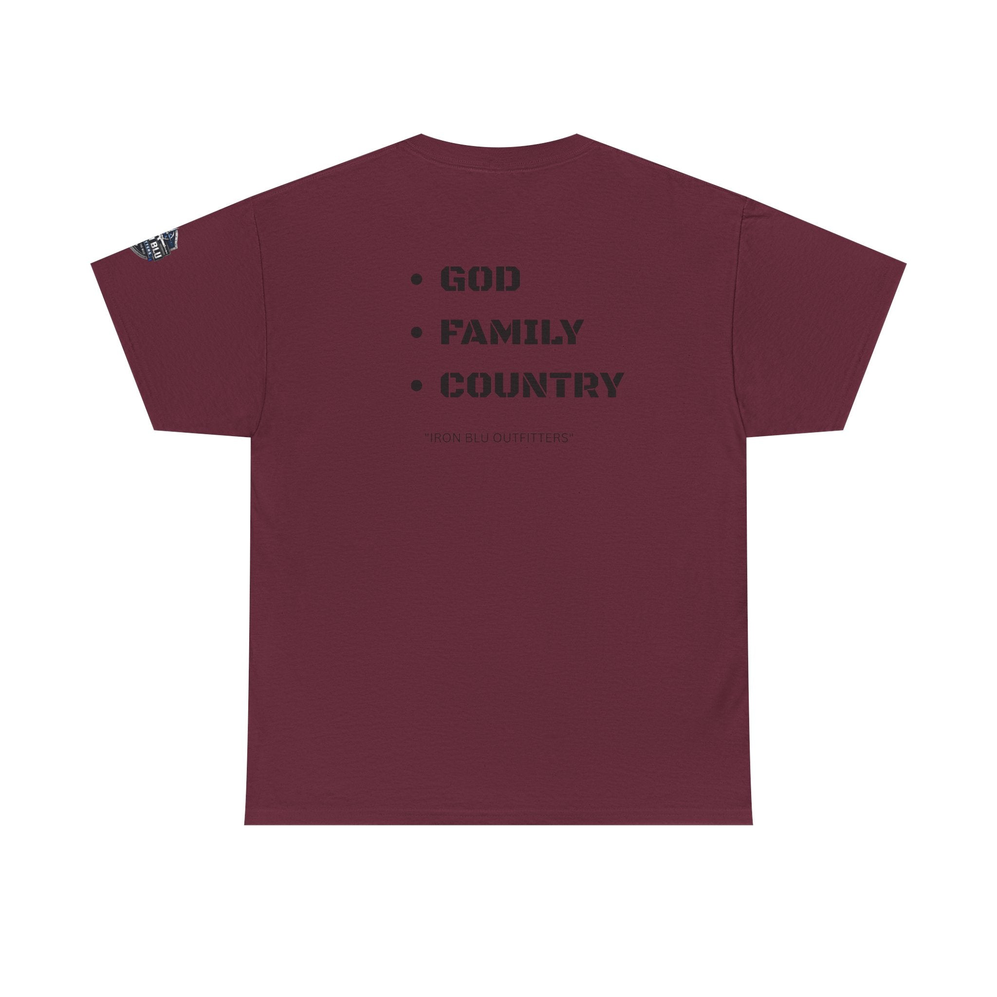 God Family Country Tee — Patriotic Faith-Based Cotton T-Shirt