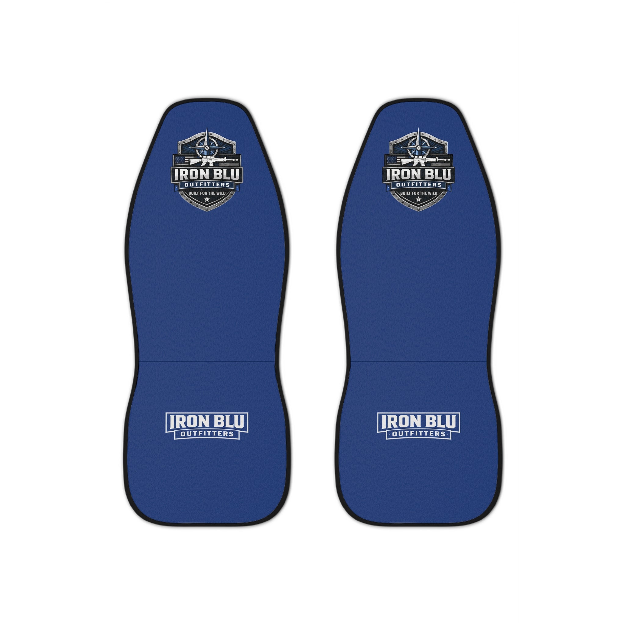Iron Blu Logo Car Seat Covers — Durable Blue Automotive Seat Protector