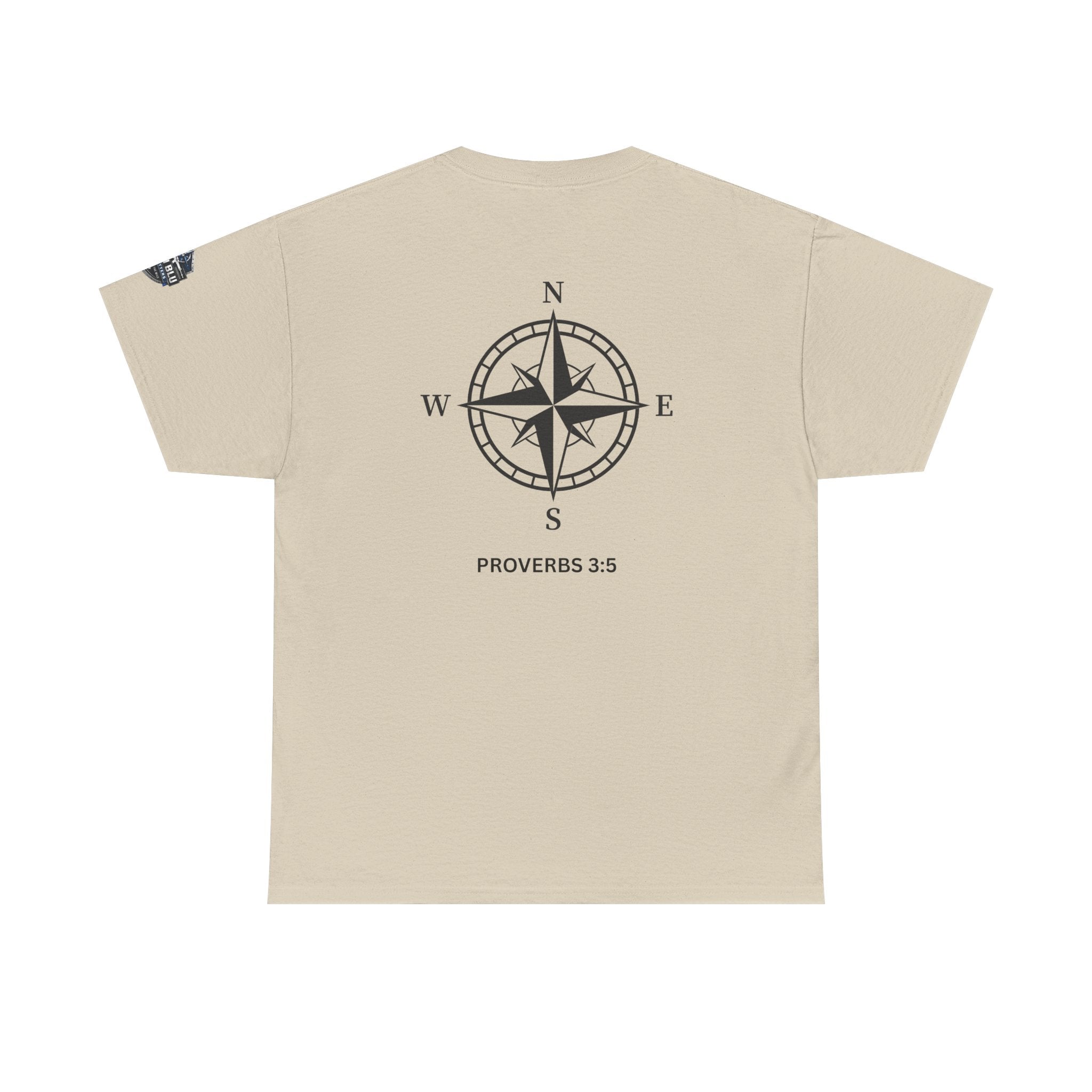 Compass Graphic T-Shirt — 'Proverbs 3:5' Faith-Inspired Casual Tee