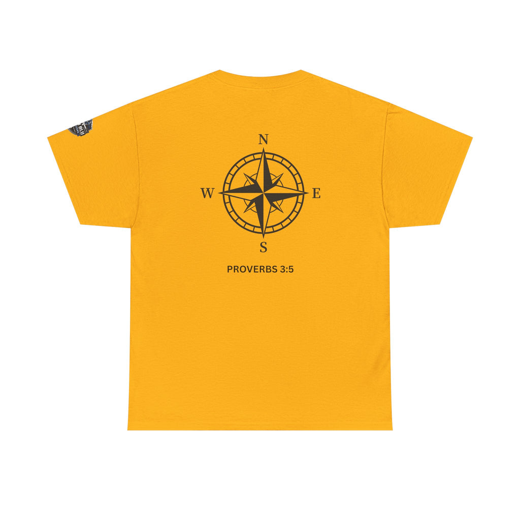 Compass Graphic T-Shirt — 'Proverbs 3:5' Faith-Inspired Casual Tee