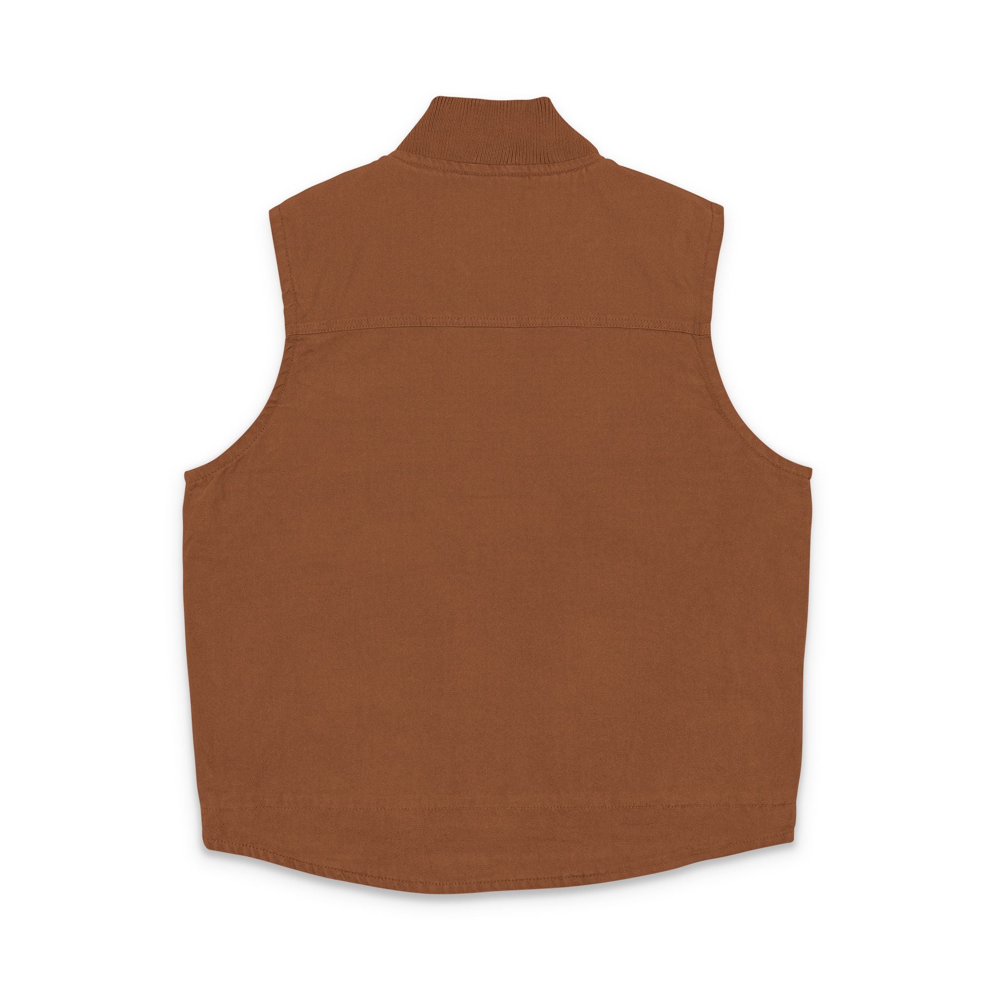 Washed Duck Cloth Work Vest — Embroidered Rugged Utility Vest