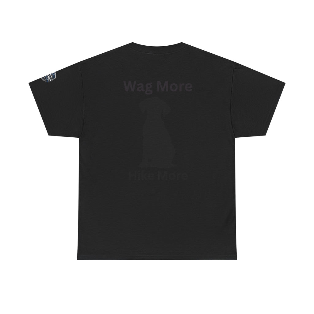 Dog Lover Tee — "Wag More" Black Cotton T‑Shirt