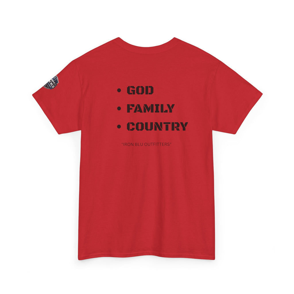 God Family Country Tee — Patriotic Faith-Based Cotton T-Shirt