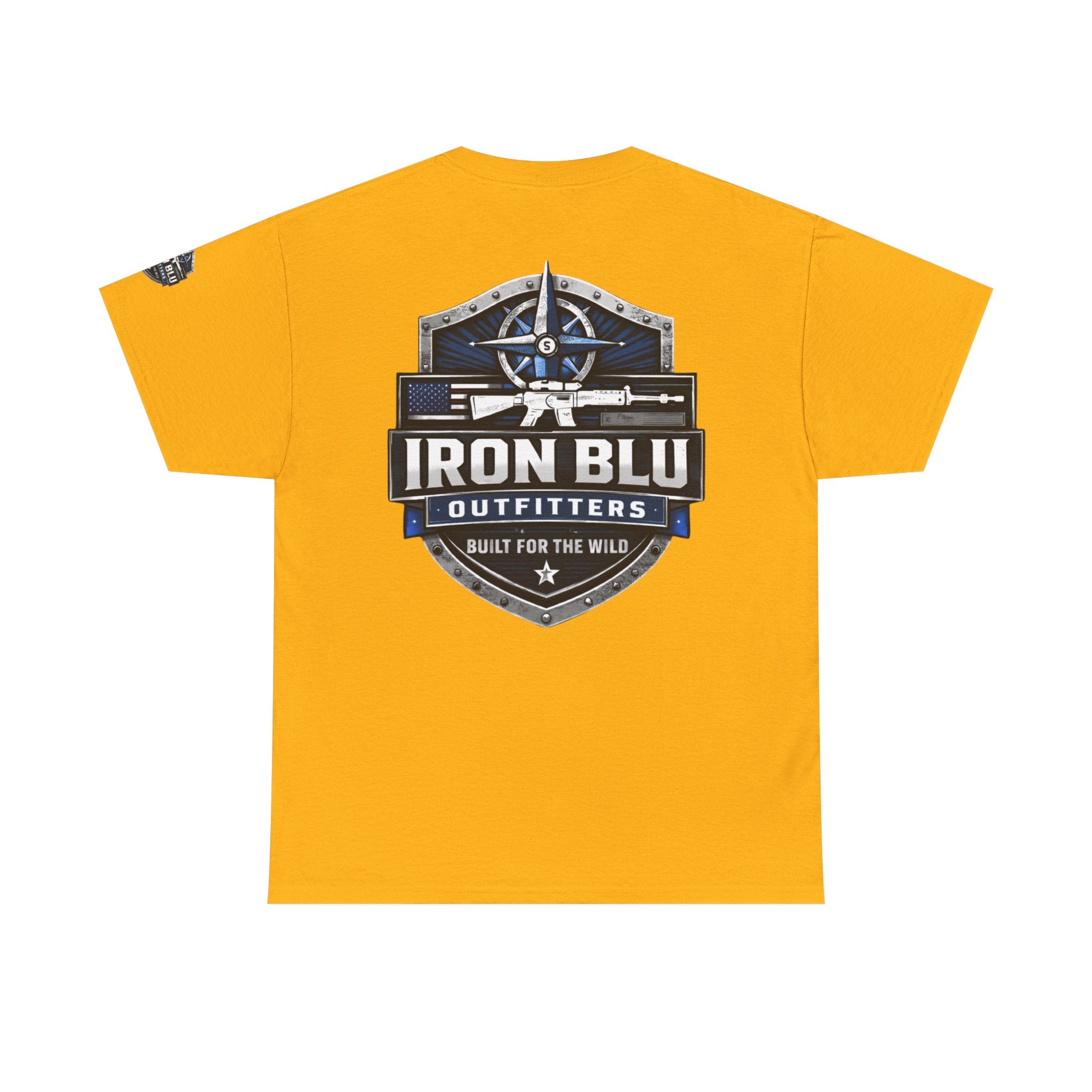 Iron Blu Outfitters T‑Shirt — 'Built for the Wild' Outdoor Logo Tee